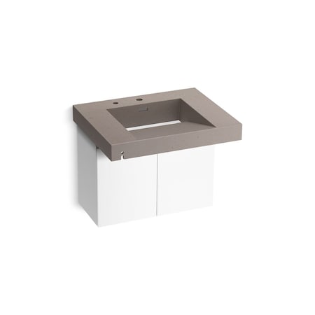 Kohler Constellation 30In Wall-Mount Lavatory System In Concrete 81029-BPW-KCT